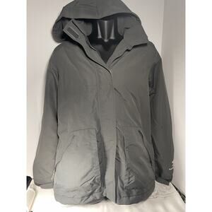 The Outfitter by Lands' End Women's Jacket Gray Hooded Fleece Lined Size M